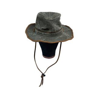 Dorfman Pacific Grayish Bendable Brim Bucket Safari Hat Men's Size Medium